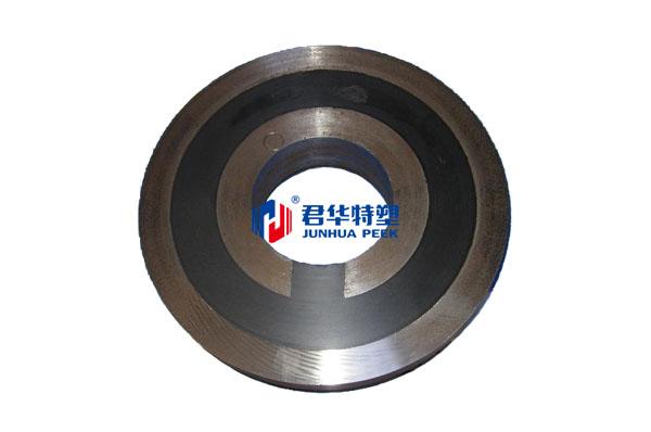 Disco resistente al desgaste moldeado por inyección incrustado con PEEK