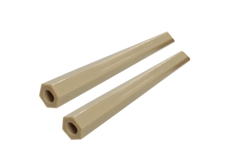 Tubo extruido hexagonal externo de PEEK