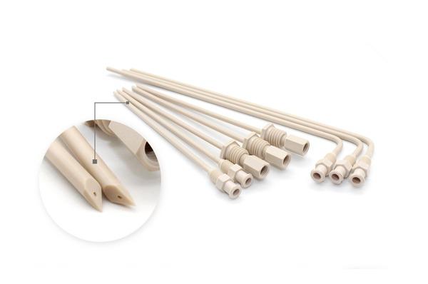 Aguja de muestreo PEEK/aguja de inyección/aguja de soplado de nitrógeno/aguja de fibra de carbono fluoroplástica