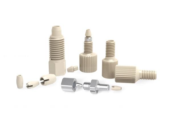 Conector de alta presión de fijación bidireccional dividido PEEK