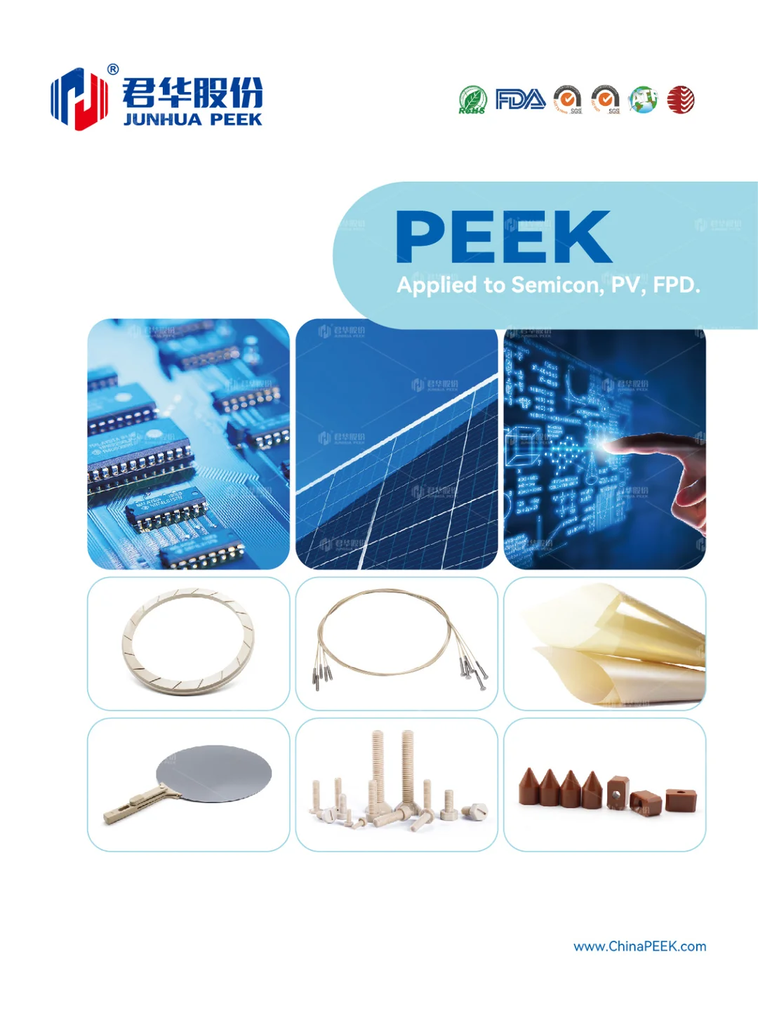 PEEK Aplicado en Semiconductores, Fotovoltaica y Pantallas de Panel Plano
