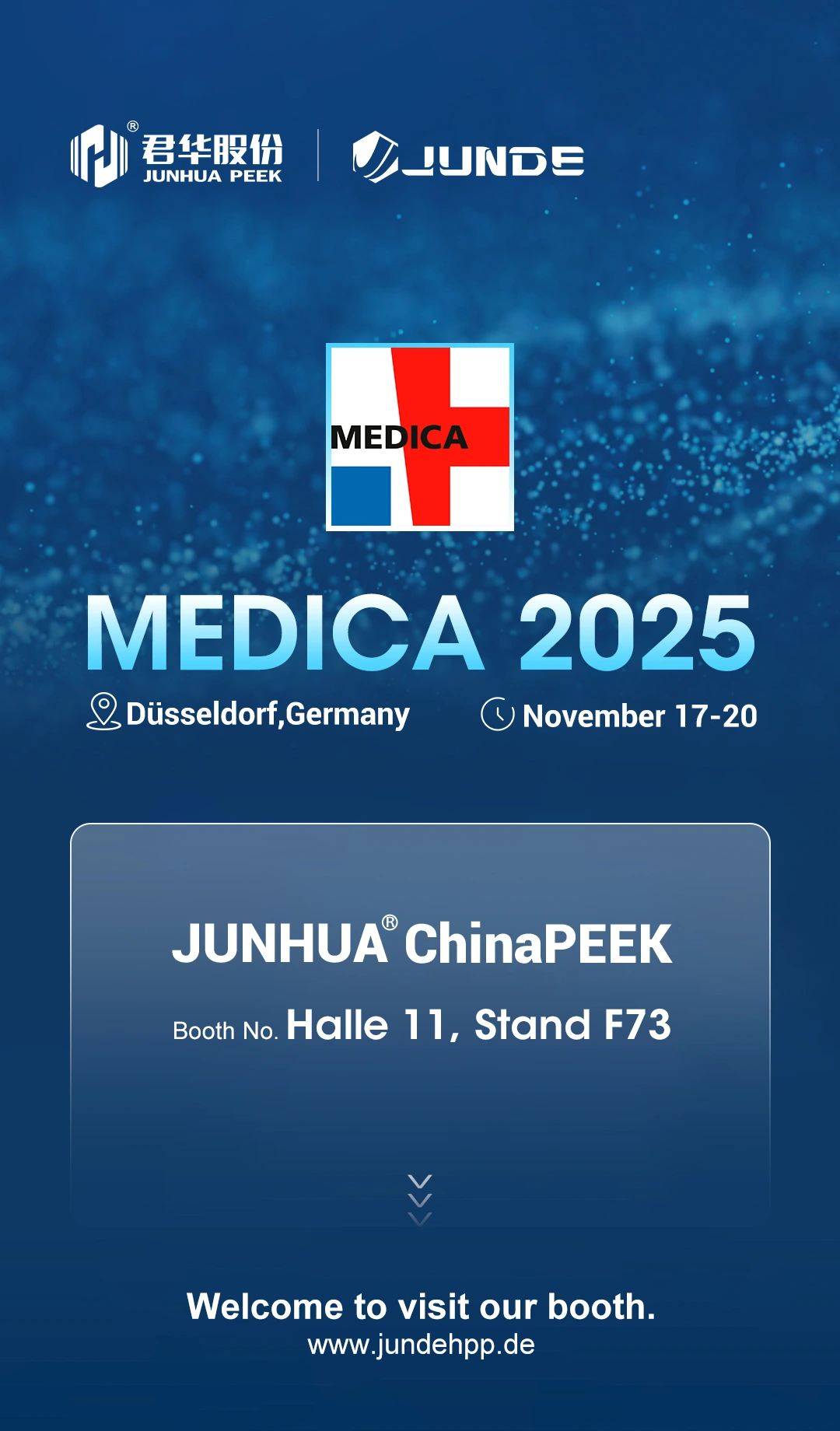 ¡Únete a JunHua en MEDICA 2025 – Pabellón 11, Stand F73!